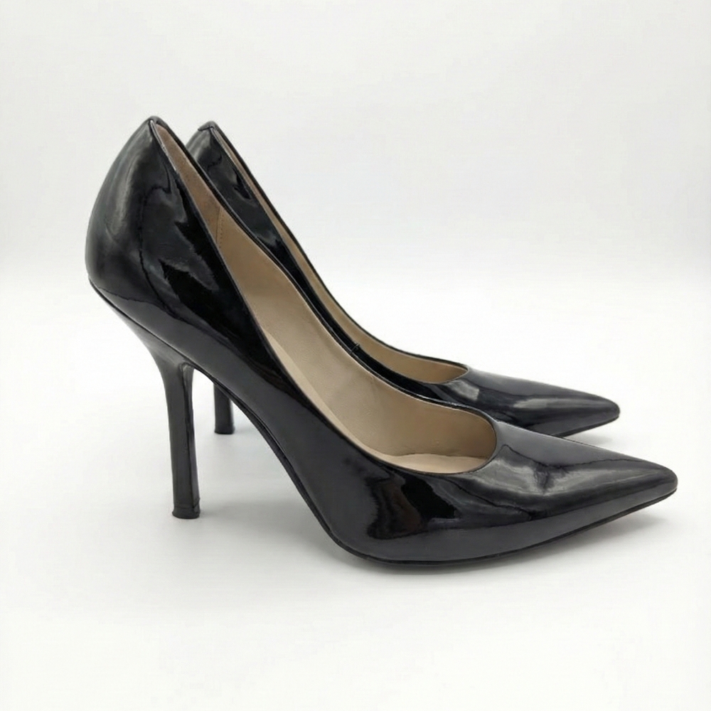 GUESS Black Patent Leather Stiletto Heels - Picture 2 of 4